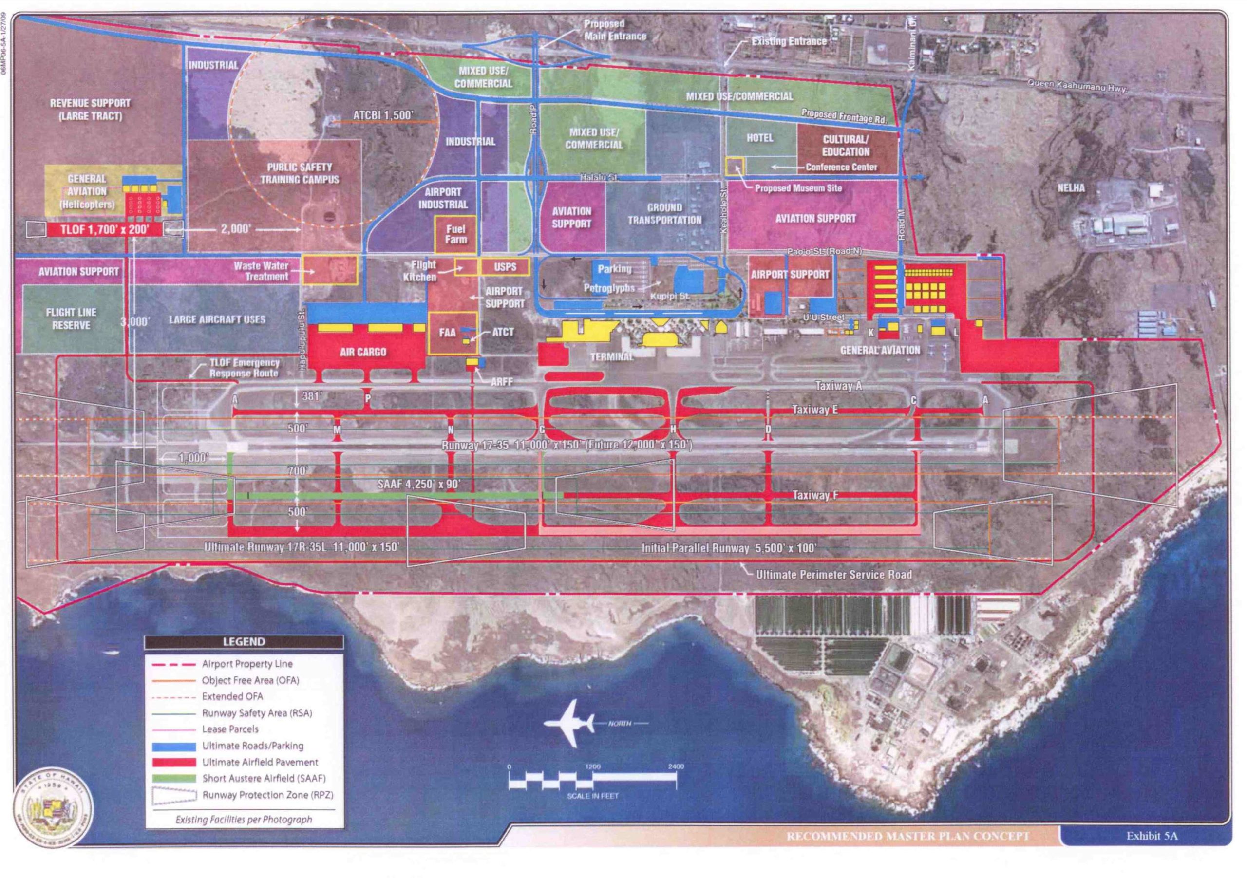 Kona Internationa Airport At Keahole Master Plan Layout Scaled 